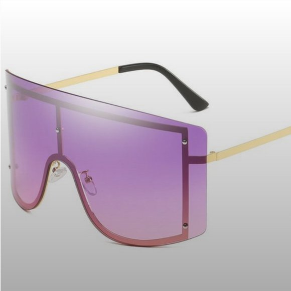 Oversized Rimless Sunglasses - Picture 3 of 3